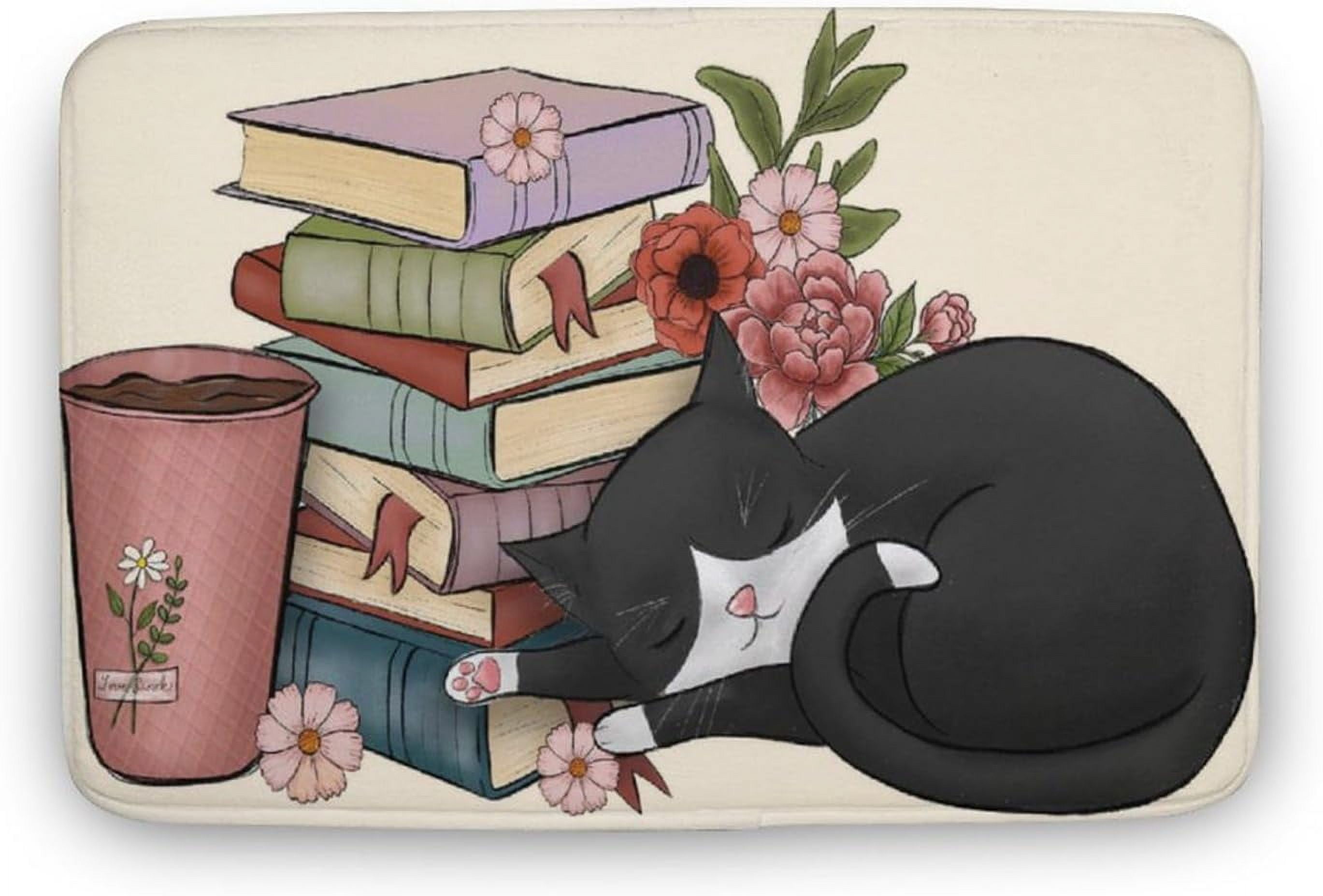 Doormat 16x24 Inch Strunt Cats Books Coffee Doormat Mats Rugs
