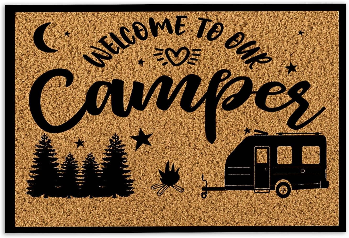 MIXDING "High Class Trailer Trash" Funny Camper Doormat - 17x30 Inch, Polyester With Non-Slip Backing - View #9