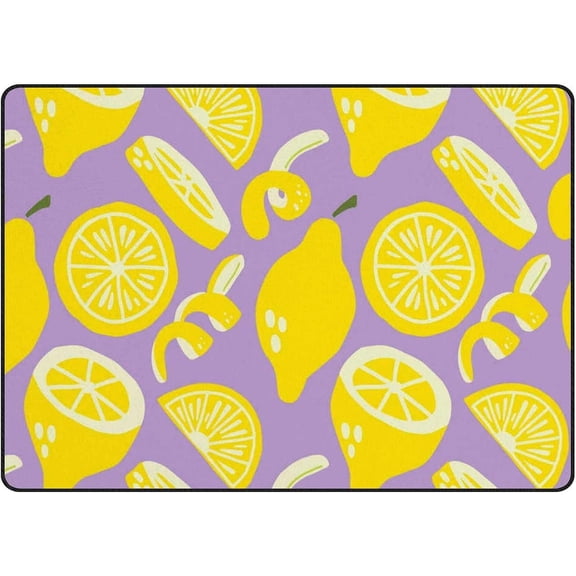 Doormat 17x30 Inch Cute Lemon Cartoon Bathroom Non-Slip Mats Funny Doormat Decor For Kitchen Front Porch Rugs Home Decor Entrance Gift For Women Men