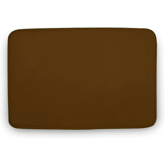 Doormat 17x30 Inch Dark Brown Bathroom Rug, Non Slip & Soft Absorbent Bath Mat Carpets for Bathroom