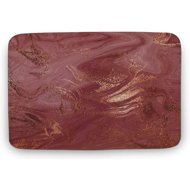 Doormat 17x30 Inch Elegant Bath Rug Soft Absorbent Bathroom Mats Pink