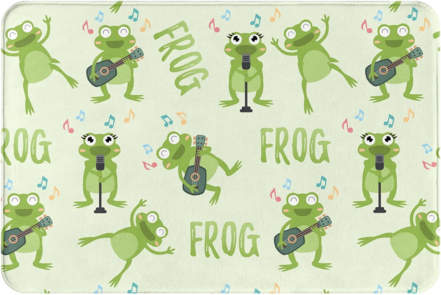 Doormat 17x30 Inch Strunt Indoor Outdoor Floor Mats Cute Cartoon Frogs ...
