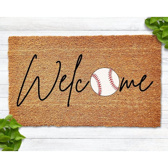 Doormat 17x30 Inch Welcome Baseball Doormat Welcome Mat Baseball Door Mat Fall Doormat Spring Doormat Doormat For Baseball Baseball Lover Gift Baseball Decoration Gift For Women Men