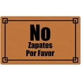 thumbnail image 1 of Doormat 17x30 Inch No Zapatos Por Favor Spanish No Shoes Please Welcome Friends Front Door Indoor Floor Decor Doormat Non-Slip Bottom Drying Door Mat Area Rugs For Outdoor Entrance Way Gift For Women, 1 of 8
