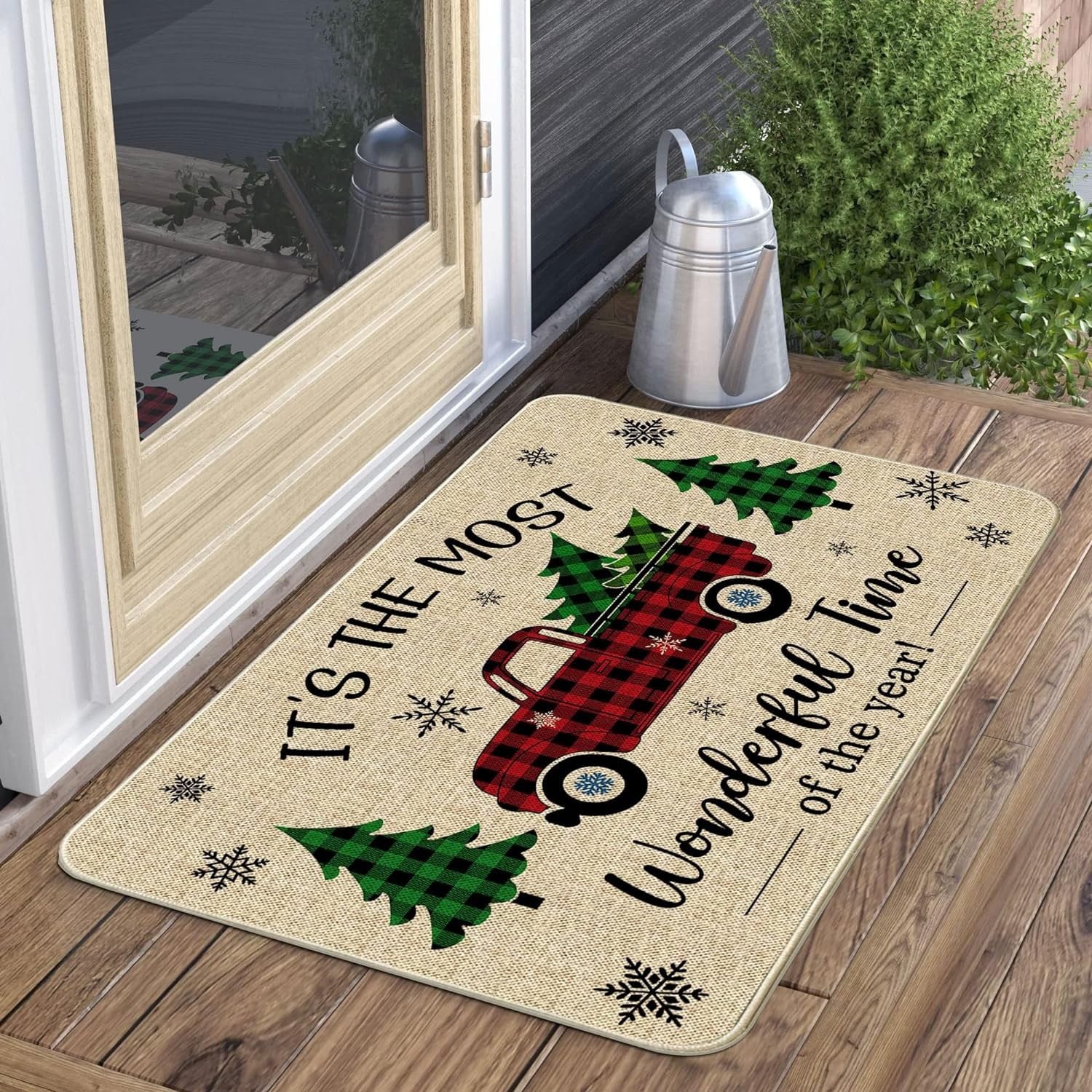 Doormat 24x16 Holiday Christmas Outdoor Mat NonSlip Absorbing