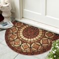 thumbnail image 1 of Doormat, 2x3 Rug for Front Door Entry, Non Slip Mat Outside, Half Round, Brown, 1 of 14