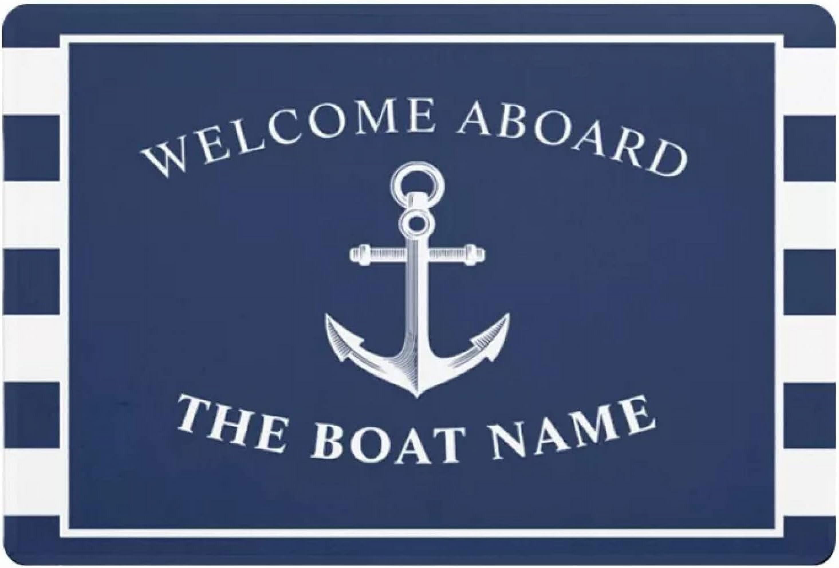 Doormat 3D Printing Nautical Wheel Anchor Personalised Welcome