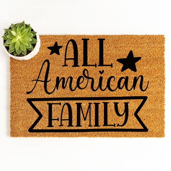 Doormat All American Family 4th Of July Welcome Mat Birthday Gift Bo (18" x 30") #445756