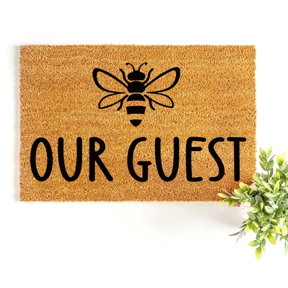 Doormat Bee Our Guest Welcome Mat Front Porch Entry Gifts For Her Fir (36" x 72") #5791