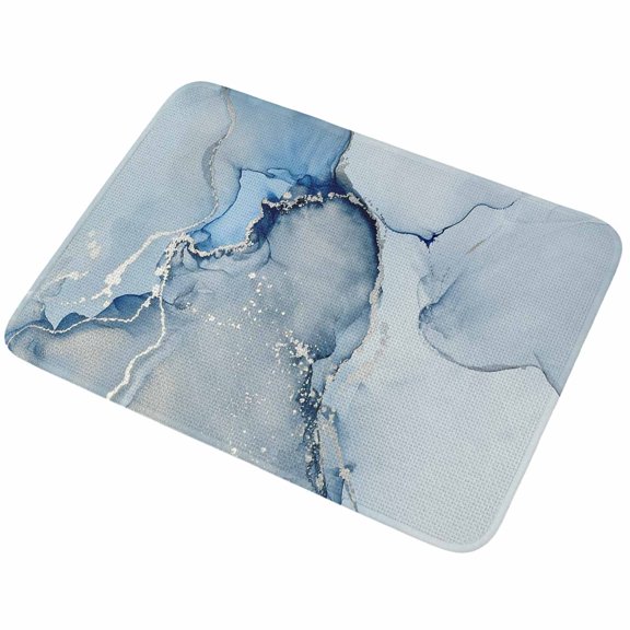 Doormat Blue Marble Front Door Mat Entrance Soft Non Slip Absorbent Doormats Abstract Waves Cloud Welcome Floor Mat Rugs for Entryway Porch Bathroom Bedroom Kitchen Indoor Outdoor 32"x47"