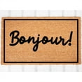 thumbnail image 1 of Doormat Bonjour Doormat Welcome Mat Porch Decor House Warming Minimali (18" x 30") #5708, 1 of 4