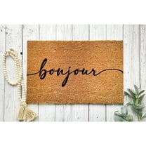 Doormat Bonjour French Welcome Mat Funny Closing Gift Cute Home (18" x 30") #5269