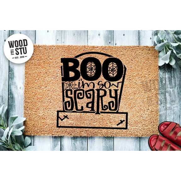 Doormat Boo I'm So Scary Halloween Door Mat | Funny Doormat | Welcome (36" x 72") #1271