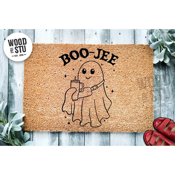 Doormat Boo-Jee Ghost Halloween Door Mat | Funny Boojee Doormat Bougie (18" x 30") #-2040