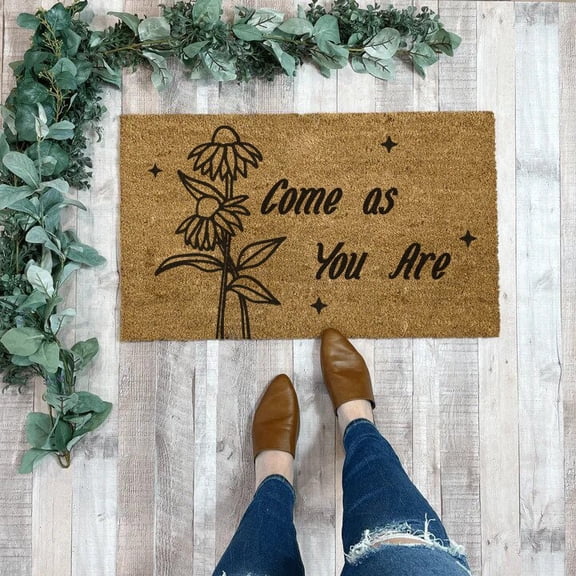 Doormat Come As You Are Welcome Mat Funny First House Gift New Home (18" x 30") #5374