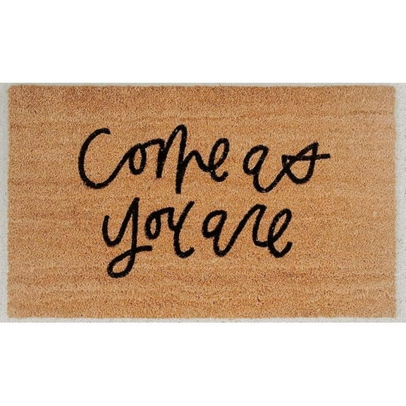 Doormat - "Come As You are", Absorbent, Non - Slip, 17x30 Inches, Mud - Scraping Gift