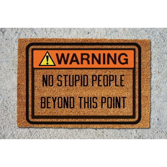 Doormat Custom Warning Welcome Mat Personalized Gift Funny Closing G (18" x 30") #5097