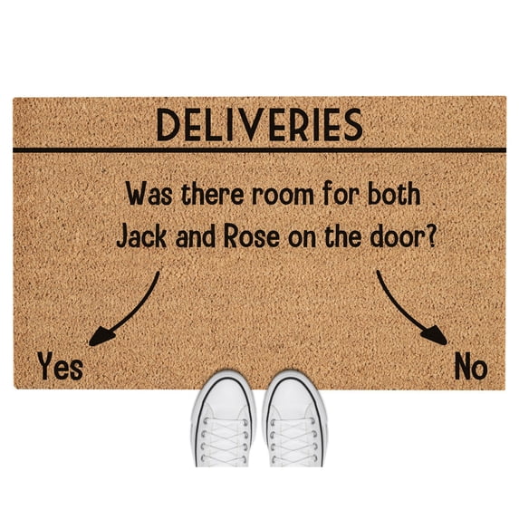 Doormat Delivery Driver Doormat Was There Room For Both Jack And Rose (36" x 72") #5530