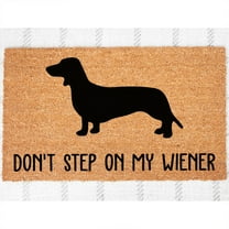 Doormat Don't Step On My Wiener Welcome Mat Funny Home Gift Front Po (18" x 30") #5795