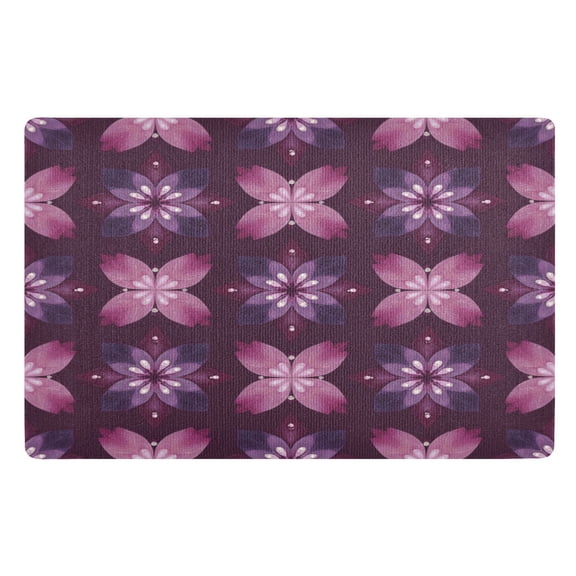 Doormat Door Mat 32x20 Inches Outdoor Doormats Bath Rugs Front Door Carpet Dust Cushion Porch Mat Living Room Mat Balcony Mat Kitchen Mat Amethyst Petal Tiled Motif