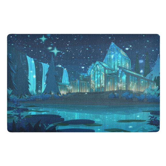 Doormat Door Mat 32x20 Inches Outdoor Doormats Bath Rugs Front Door Carpet Dust Cushion Porch Mat Living Room Mat Balcony Mat Kitchen Mat Cartoon Underwater Palace