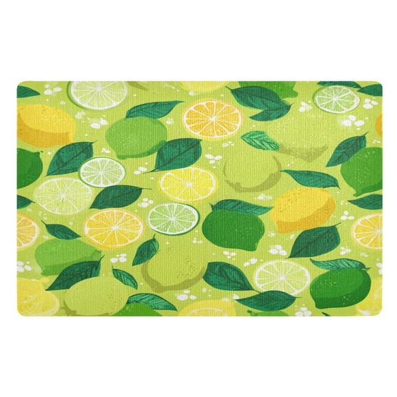 Doormat Door Mat 32x20 Inches Outdoor Doormats Bath Rugs Front Door Carpet Dust Cushion Porch Mat Living Room Mat Balcony Mat Kitchen Mat Cute Lemon