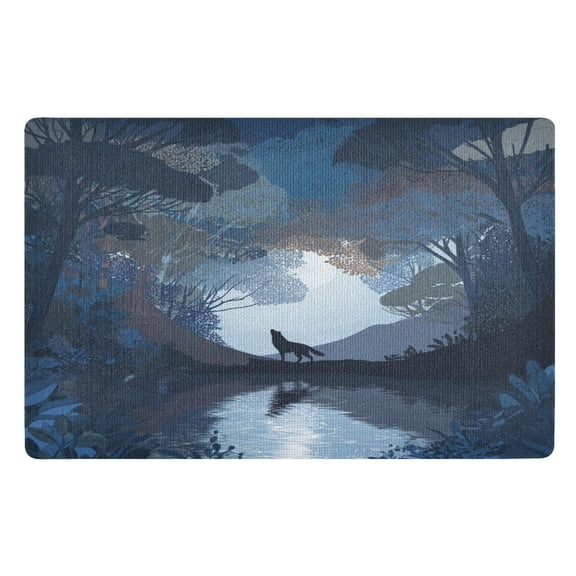 Doormat Door Mat 32x20 Inches Outdoor Doormats Bath Rugs Front Door Carpet Dust Cushion Porch Mat Living Room Mat Balcony Mat Kitchen Mat Flat Vector Animal Silhouette