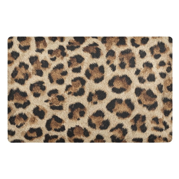 Doormat Door Mat 32x20 Inches Outdoor Doormats Bath Rugs Front Door Carpet Dust Cushion Porch Mat Living Room Mat Balcony Mat Kitchen Mat Leopard Pattern