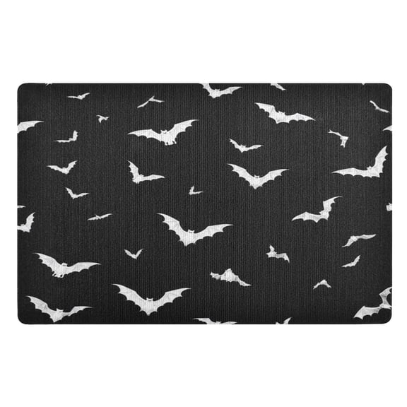Doormat Door Mat 32x20 Inches Outdoor Doormats Bath Rugs Front Door Carpet Dust Cushion Porch Mat Living Room Mat Balcony Mat Kitchen Mat Moonlight Bat Background
