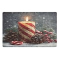 thumbnail image 1 of Doormat Door Mat 32x20 Inches Outdoor Doormats Bath Rugs Front Door Carpet Dust Cushion Porch Mat Living Room Mat Balcony Mat Kitchen Mat Red Christmas Candle, 1 of 8