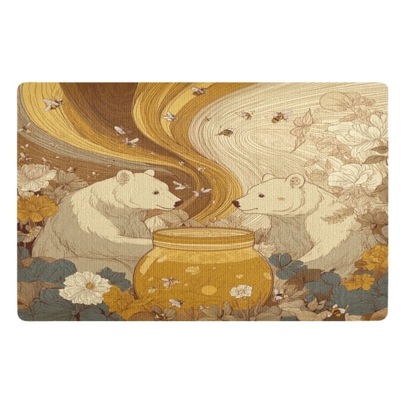 Doormat Door Mat 32x20 Inches Outdoor Doormats Bath Rugs Front Door Carpet Dust Cushion Porch Mat Living Room Mat Balcony Mat Kitchen Mat Two Bears