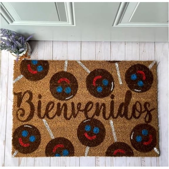 Doormat Door Mat Paleta Payaso Welcome Indoor Entrance Spanish Mexican Home Decoration Gifts Candy Out Doormat 17x30 Inch.