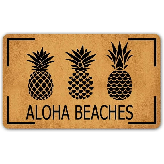 Doormat for Entrance Way Indoor Floor Rug(24x 16 inch) Aloha Beaches House Warming New Home Gift Prank Novelty Mats Indoor Decor Mats No Slip Kitchen Rugs and Mats.