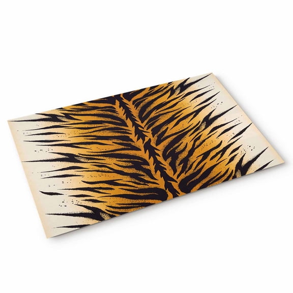 Doormat Exotic Tiger Stripe Texture Doormats Entrance Door Rug Animal Skin Floor Mat Welcome Front Door Mat for Indoor Outdoor Kitchen Home Decor 20x32 Inch