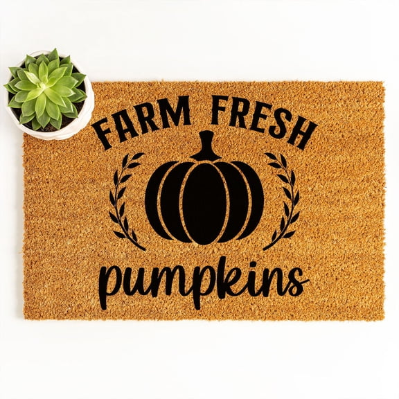 Doormat Farm Fresh Pumpkins Halloween Doormat Welcome Mat Gift For Dad (24" x 36") #6036