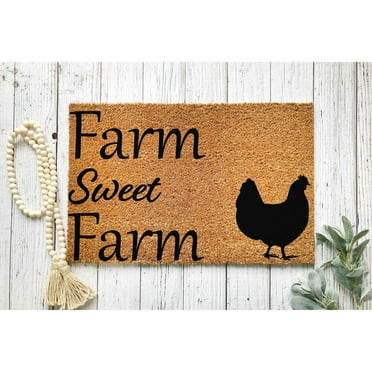 Doormat Farm Sweet Farm Welcome Mat Funny Doormat Funny Mat First Hou (18" x 30") #5107