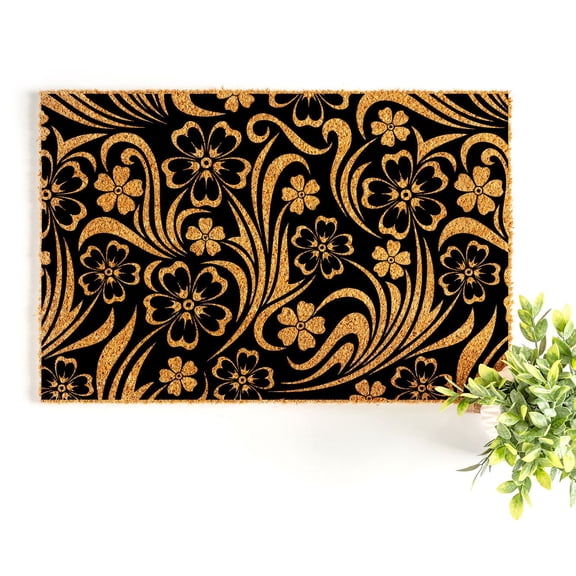 Doormat Floral Pattern 2 Moving Gift Farmhouse Funny Gift s Coir Mat (24" x 36") #24316