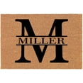 thumbnail image 1 of Doormat Front Door Mat New Home Closing Housewarming Gift Initial Personalized Custom Family Name 16x24 inch, 1 of 4