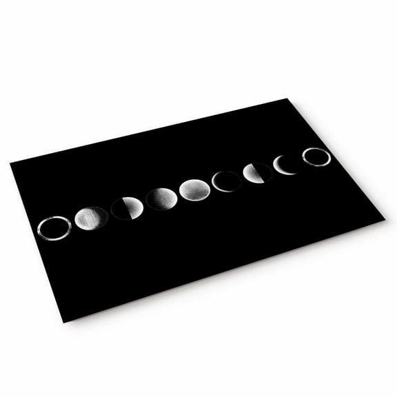 Doormat Full Moon Orb Doormats Entrance Door Rug Pitch Black Sky Midnight Floor Mat Welcome Front Door Mat for Indoor Outdoor Kitchen Home Decor 16x24 Inch