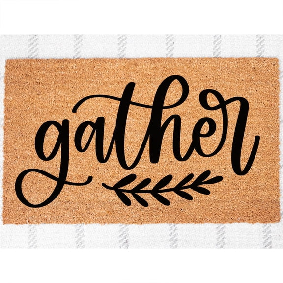 Doormat Gather Welcome Mat Closing Gift Outdoor Front Porch Entry Ne (18" x 30") #4467