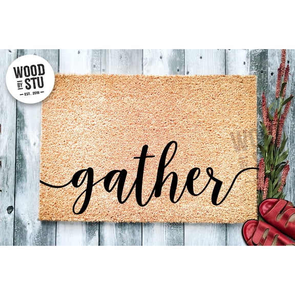 Doormat Gather Welcome Mat | Custom Doormat New Home Gift Front Door H (36" x 72") #4246