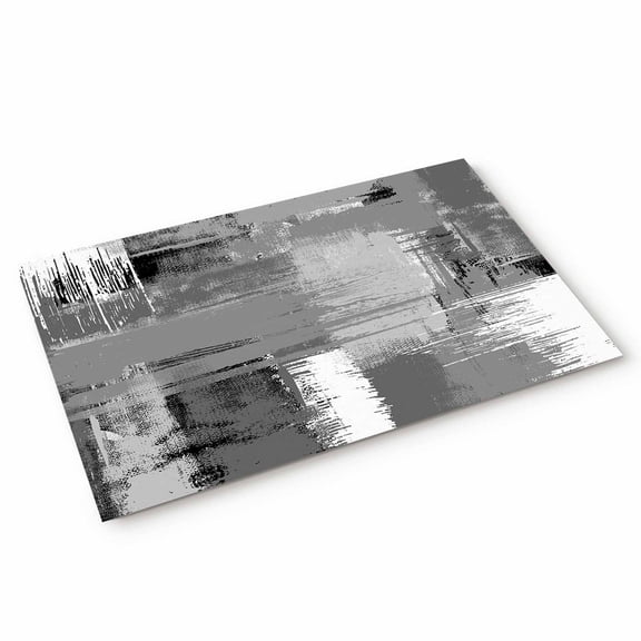 Doormat Grey Oil Painting Doormats Entrance Door Rug Abstract Graffiti Art Floor Mat Welcome Front Door Mat for Indoor Outdoor Kitchen Home Decor 20x32 Inch