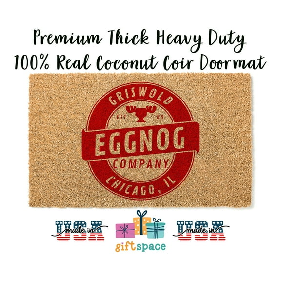 Doormat Griswold Griswald Eggnog Company Funny Doormat Christmas Doorm (36" x 72") #3276