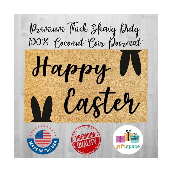 Doormat Happy Easter Easter Spring Decor Easter Decor Easter Gift E (18" x 30") #4274