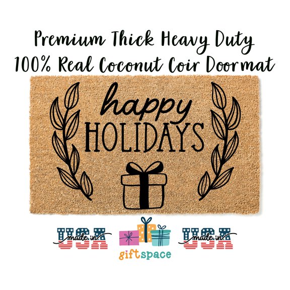 Doormat Happy Holidays Gift Box Gift For Her Happy Holidays Holida (24" x 36") #203271