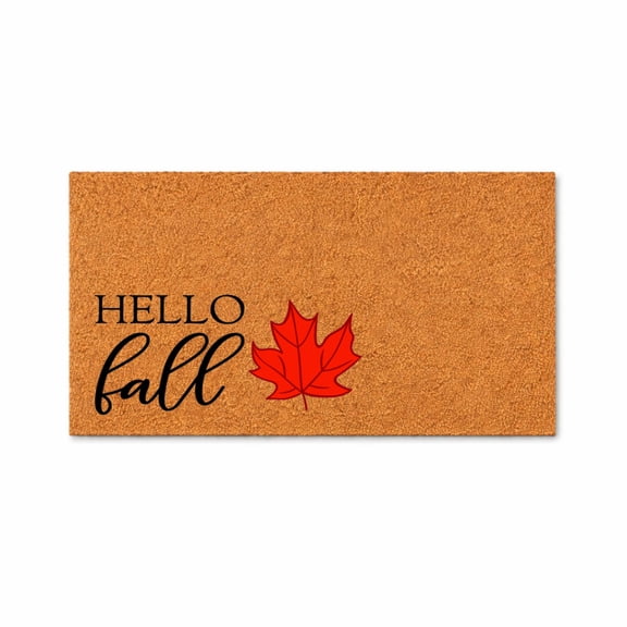 Hello Fall Doormat - Coir Welcome Door Mat (36" x 72")