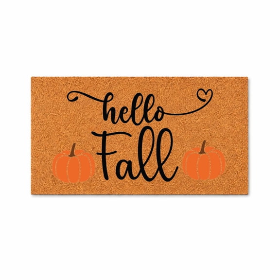 Fall Doormat - Hello Fall Welcome Door Mat (18" x 30")