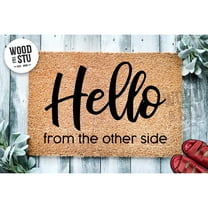 Doormat Hello From The Other Side | Coir Mat | Funny Doormat | Welcome (18" x 30") #2059