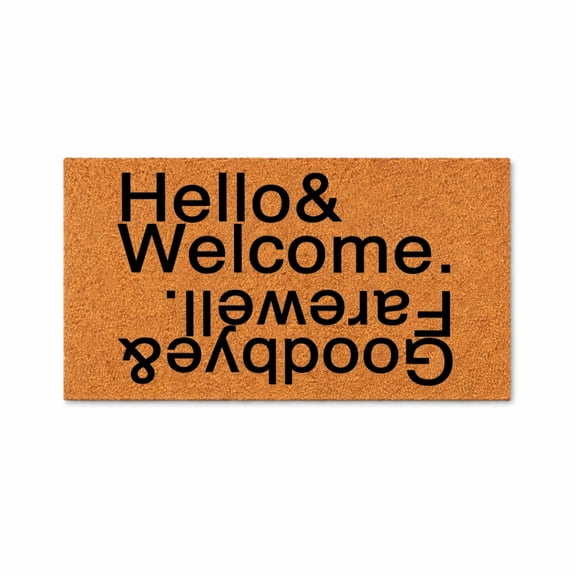 Hello & Welcome Goodbye & Farewell Doormat - Coir (18" x 30")
