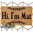 thumbnail image 1 of Doormat Hi. I'm Mat Welcome Mat Funny Doormat New Home Gift Housewarmi (36" x 72") #5730, 1 of 4